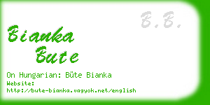 bianka bute business card